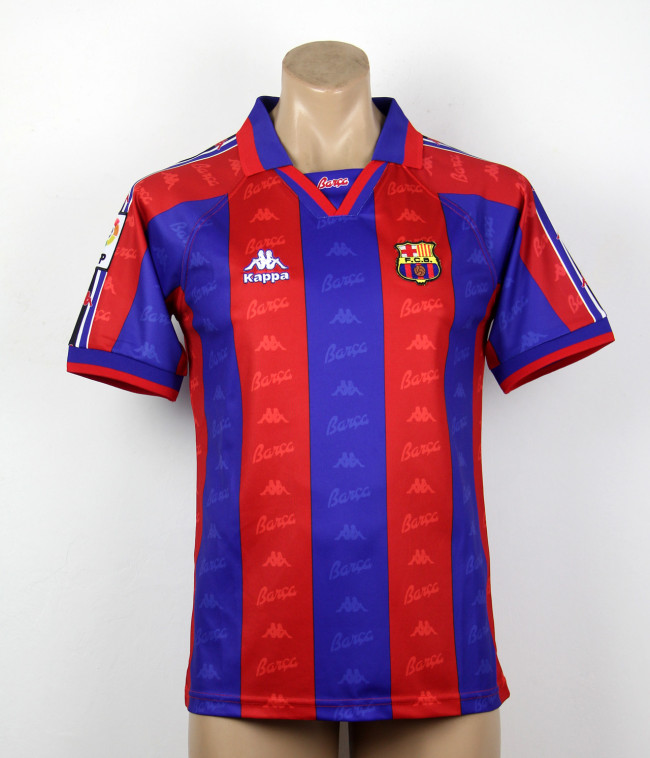 Retro Jersey 1996-1997 Barcelona Home Soccer Jersey Vintage Football Shirt