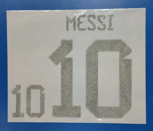 Golden Black Diamond Printed Bling Bling 10 Messi for Argentina Jersey