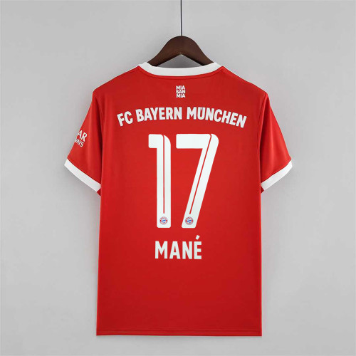Fans Version 2022-2023 Bayern Munich MANE 17 Home Soccer Jersey