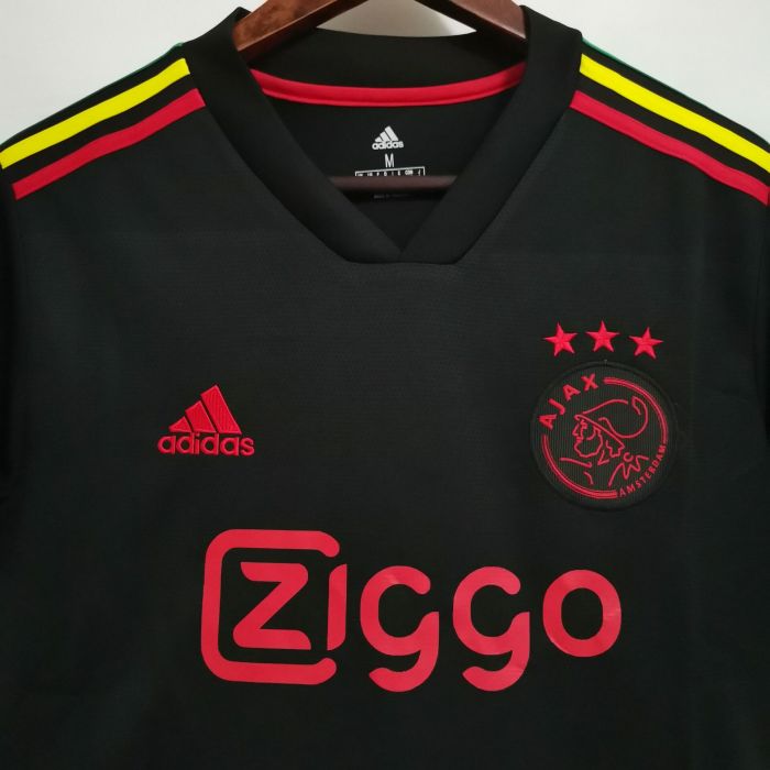 2021-2022 Fans Version Ajax Third Away Black Soccer Jersey