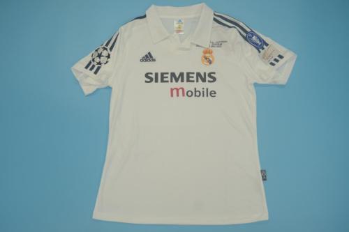 with Front Lettering+UCL Patch Retro Jersey 2001-2002 Home Soccer Jersey