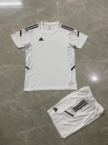 AD720 White Blank Soccer Training Jersey Shorts DIY Cutoms Uniform