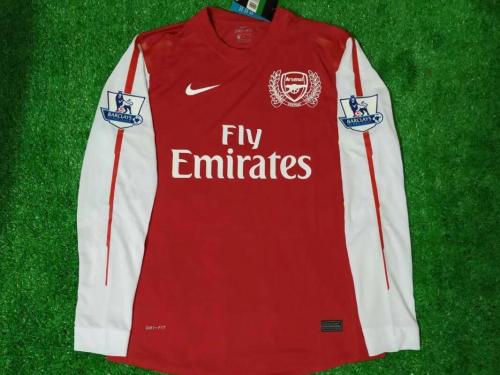 with EPL Patch Retro Jersey 2011-2012 Long Sleeve Arsenal Home Soccer Jersey