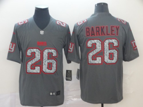New York Giants #26 BARKLEY Grey/Red NFL Jersey