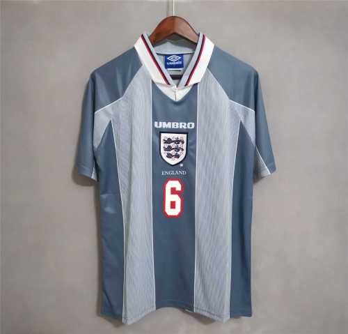 Retro Jersey 1996 England SOUTHGATE 6 Away Grey Soccer Jersey