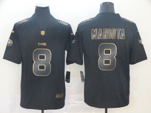 Tennessee Titans 8 Marcus Mariota Black Gold Vapor Untouchable Limited Jersey