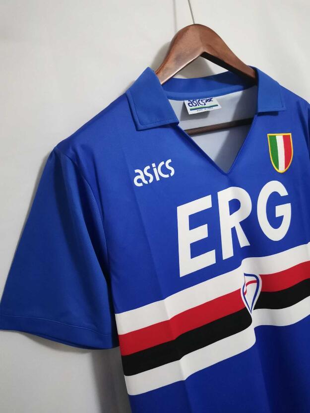 Retro Jersey 1991-1992 Sampdoria Home Blue Soccer Jersey