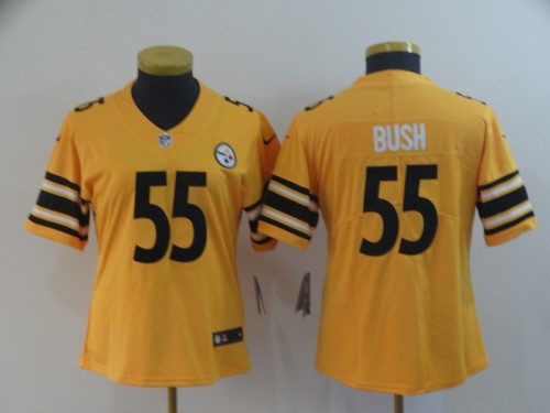 Pittsburgh Steelers 55 Devin Bush Gold Women Inverted Legend Limited Jersey