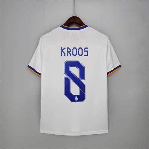 Fans Version 2021-2022 Real Madrid KROOS 8 Home Soccer Jersey