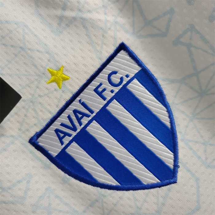 Fans Version 2022-2023 Avaí Away White Soccer Jersey