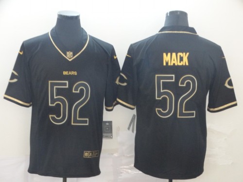 Chicago Bears 52 Khalil Mack Black Gold Throwback Vapor Untouchable Limited Jersey