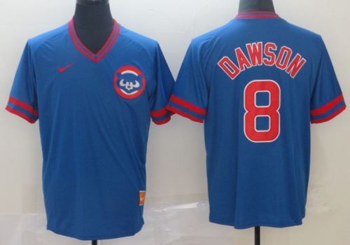 2019 Chicago Cubs # 8 DAWSON Blue  MLB Jersey