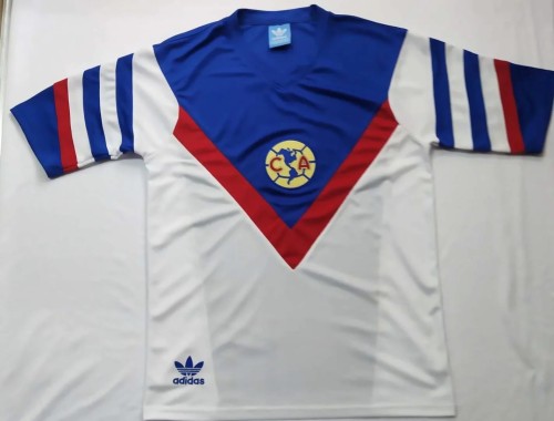 Retro Jersey 1987 Club America  White Soccer Jersey