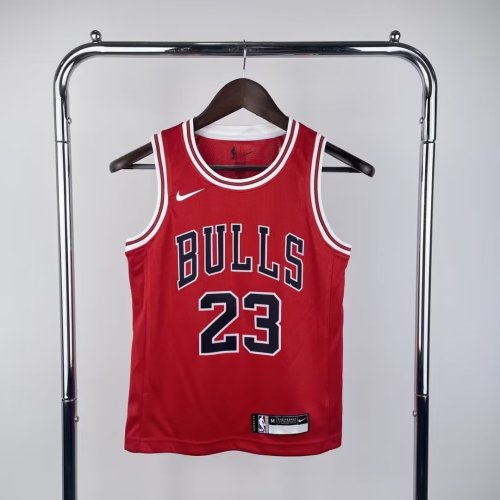 Youth Kids Basketball Shirt Chicago Bulls 23 Jordan Red NBA Jersey
