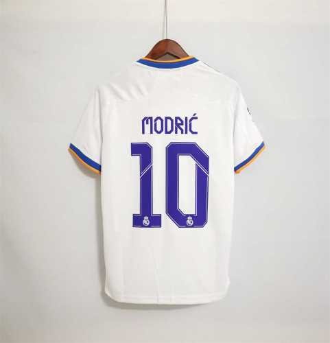 Fans Version 2021-2022 Real Madrid MODRIC 10 Home Soccer Jersey