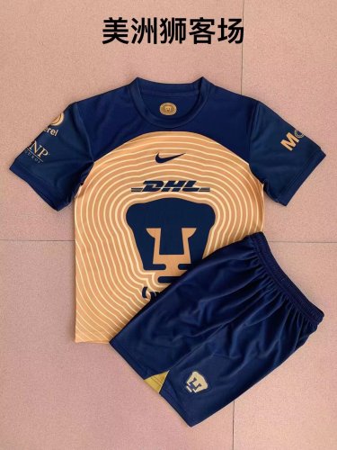 Adult Uniform 2022-2023 Pumas UNAM Mexiko Away Soccer Jersey Shorts