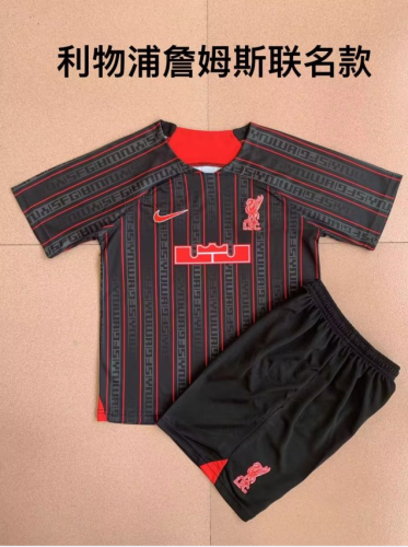 Adult Uniform 2023-2024 LeBron X Liverpool Soccer Jersey Shorts