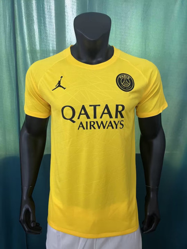 Player Version 2023-2024 PSG Yellow Soccer Training Jersey