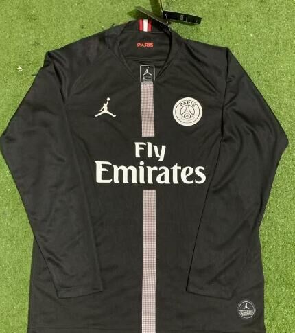 Retro Jersey Long Sleeve 2018-2019 PSG Black Soccer Jersey