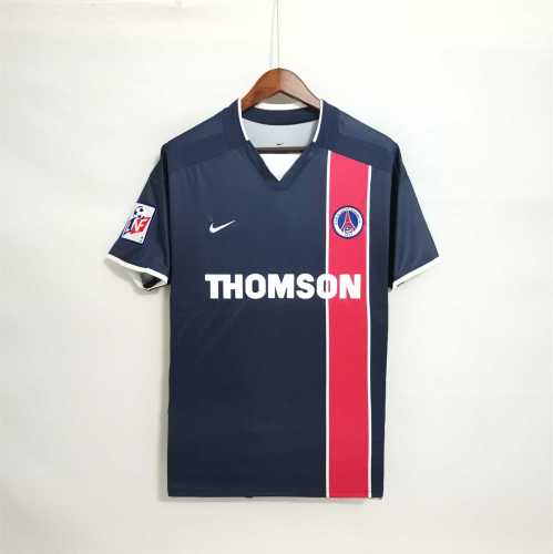 with Patch Retro Jersey 2002-2003 PSG Home Soccer Jersey Vintage Paris Football Shirt