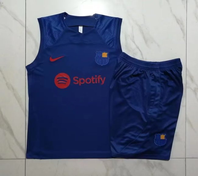 Adult Uniform 2023-2024 Barcelona Borland Soccer Training Vest and Shorts