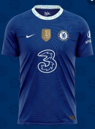 with Front Patch Fans Version 2022-2023 Chelsea Home Soccer Jersey