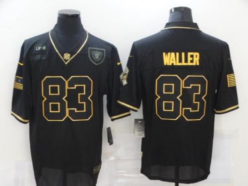 Raiders 83 Darren Waller Black Gold 2020 Salute To Service Limited Jersey