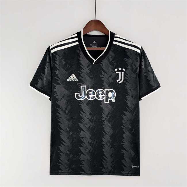 Retro Jersey 2022-2023 Juventus Away Black Soccer Jersey Vintage Football Shirt