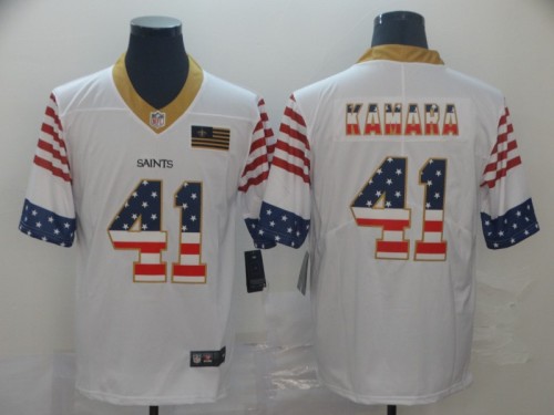 New Orleans Saints 41 KAMARA White USA Flag Fashion Limited Jersey
