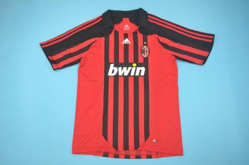 Retro Jersey 2007-2008 AC Milan Home Soccer Jersey Vintage Football Shirt
