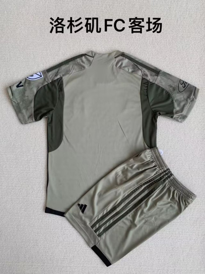 Adult Uniform 2023-2024 Los Angeles Away Grey Soccer Jersey Shorts