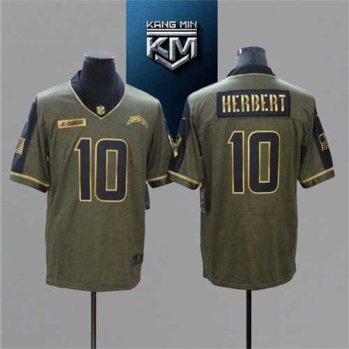 2021 Chargers 10 HERBERT NFL Jersey S-XXL Tribute Gold Edition