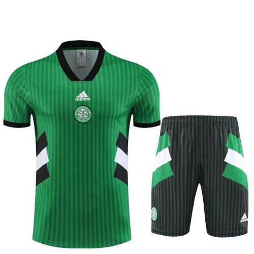 Adult Uniform 2023-2024 Celtic Icon Green Soccer Training Jersey and Shorts