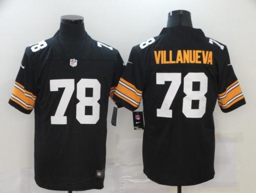 Steelers 78 Alejandro Villanueva Black Alternate Women Vapor Untouchable Limited Jersey
