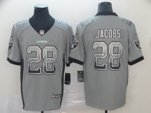 Oakland Raiders 28 JACOBS Gray Drift Fashion Limited Jersey