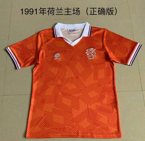 Retro Jersey 1991 Netherlands Home Soccer Jersey Vintage Holland Football Shirt
