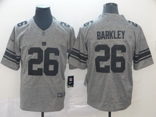 New York Giants 26 Saquon Barkley Gray Gridiron Gray Vapor Untouchable Limited Jersey