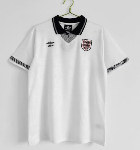 Retro Jersey 1990 England Home White Soccer Jersey Vintage Football Shirt