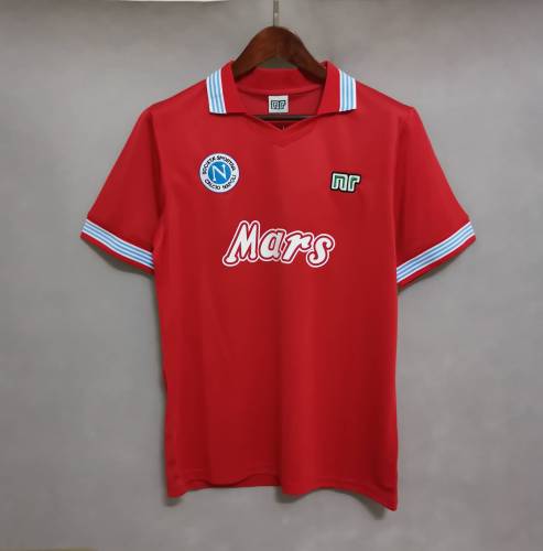 Retro Jersey 1988-1989 Calcio Napoli Away Red Soccer Jersey