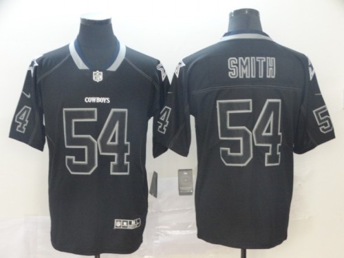 Dallas Cowboys #54 SMITH Black/Grey NFL Jersey