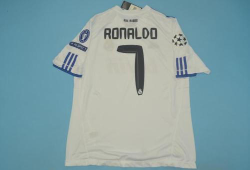 with UCL Patch Retro Jersey 2010-2011 Real Madrid RONALDO 7 Home Soccer Jersey