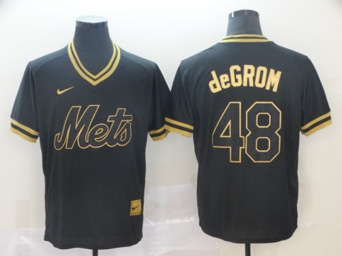 2019 New York Mets# 48 deGROM BlackMLB Jersey