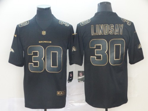 Denver Broncos 30 Phillip Lindsay Black Gold Vapor Untouchable Limited Jersey