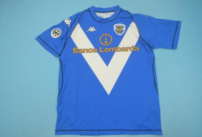 with Serie A Patch Retro Jersey 2003-2004 Brescia Calcio Home Soccer Jersey Vintage Football Shirt