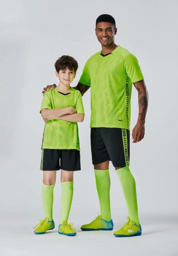 XBJKJW-8822 Green  Soccer Tracking Suit  Adult Uniform Soccer Jersey Shorts