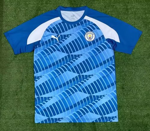 2023-2024 Manchester City Blue Soccer Pre-match Training Shirt