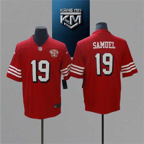 2021 49ers 19 SAMUEL RED  NFL Jersey S-XXL WHITE Font