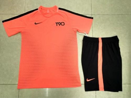 NK003 T90 Orange Soccer Uiform DIY Custom Blank Soccer Jersey Shorts