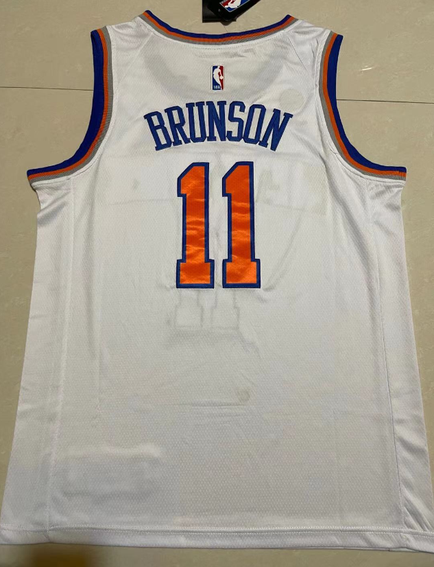 2023 City Edition New York Knicks 11 BRUNSON White NBA Shirt