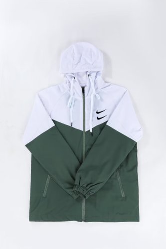 2023-2024 NK White/Green Soccer Windbreaker Jacket